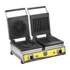 Remta Çiftli Kare+Çiçek Model Waffle Makinesi, 16 cm, Elektrikli, 54x41x22 cm, W20