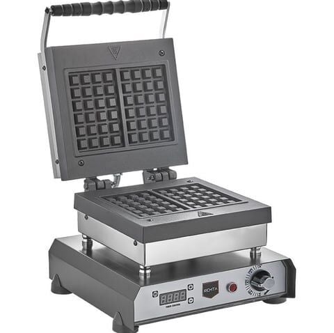Remta Değiştirelebilir Plakalı Çiçek Model Tekli Waffle Makinesi, 16 cm, Elektrikli,  34x38x30 cm, W34C