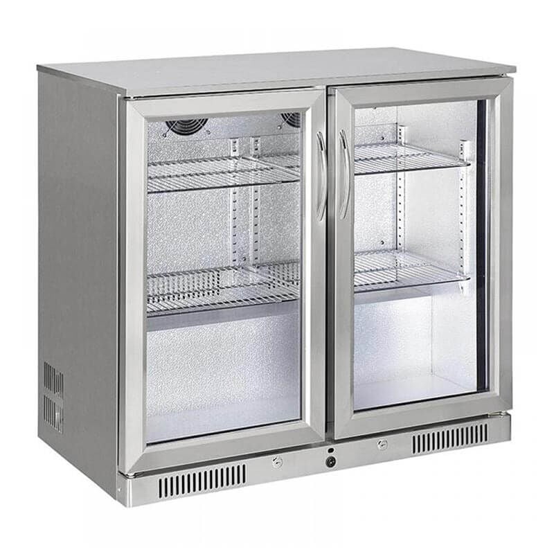 Şenox Bar Tipi Krom Şişe Soğutucu Çift Kapılı, SBC-250