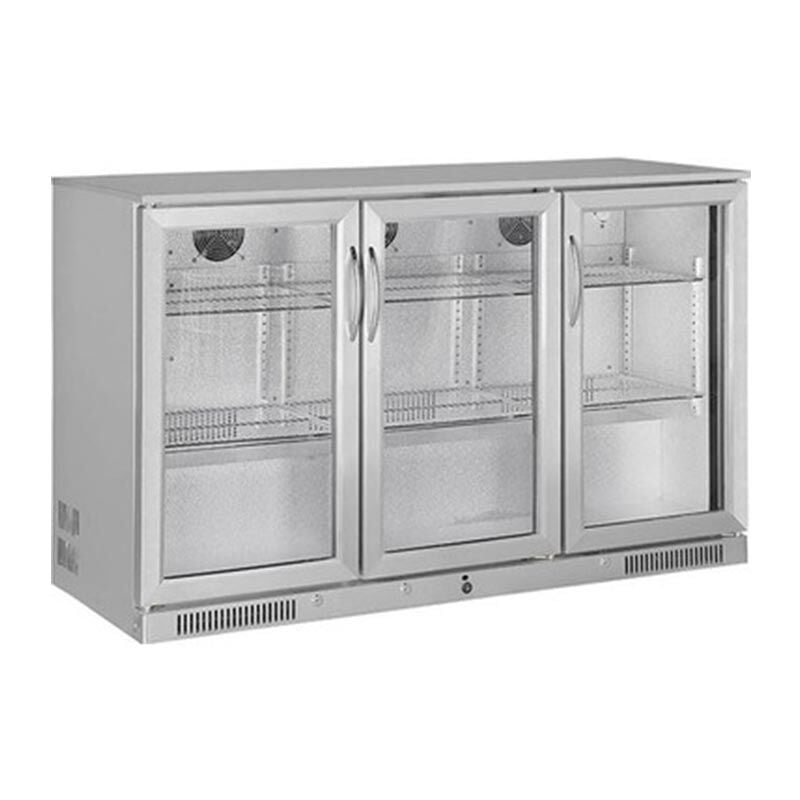 Şenox Bar Tipi Krom Şişe Soğutucu Üç Kapılı, SBC-350