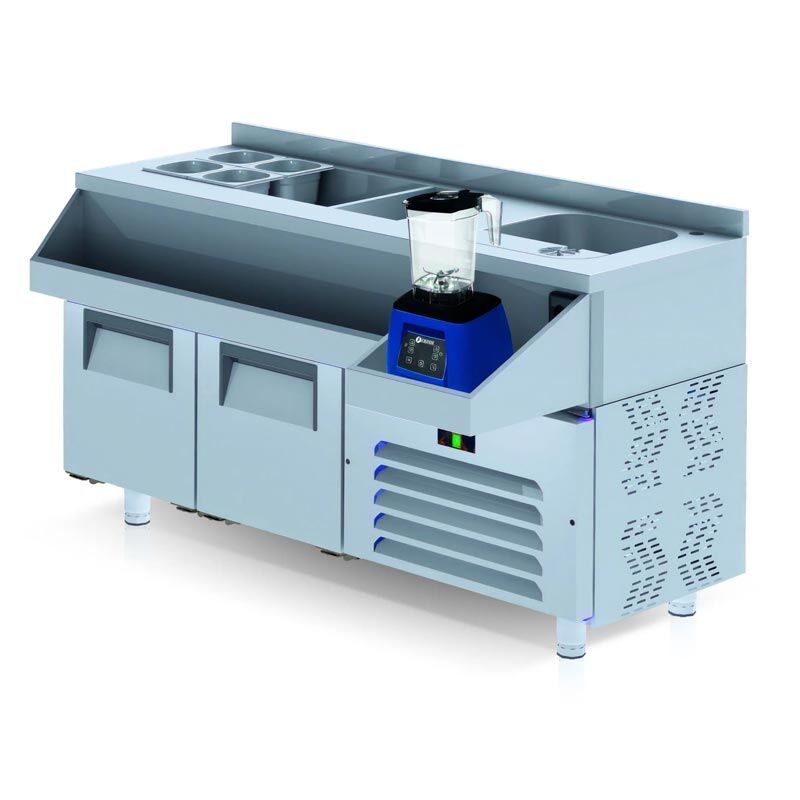 Iceinox Kokteyl Hazırlık Buzdolabı 2 Kapılı CCY 140, 120x60x85