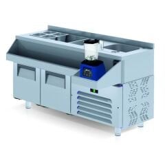 Ice Inox Kokteyl Hazırlık Buzdolabı 2 Kapılı CCY 140, 120x60x85