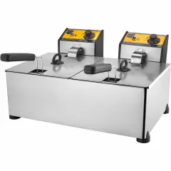 Remta Çiftli Kapaklı  Fritöz, 5+5 lt ,Elektrikli , 53x48x29 cm, R93
