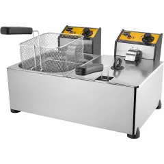 Remta Çiftli Kapaklı  Fritöz, 5+5 lt ,Elektrikli , 53x48x29 cm, R93