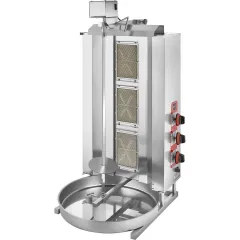 Remta 3 Radyanlı Üstten Motorlu Döner Ocağı, Gazlı CE ,  47x64x118 cm, D06(M)