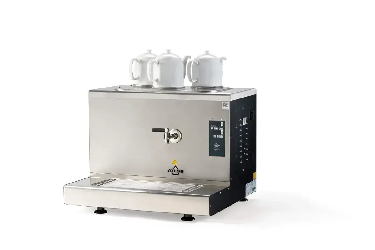 Ateşe Cappadocia Smart Plus Elektrikli 3 Demlikli Çay Makinesi, INOX CSPE3