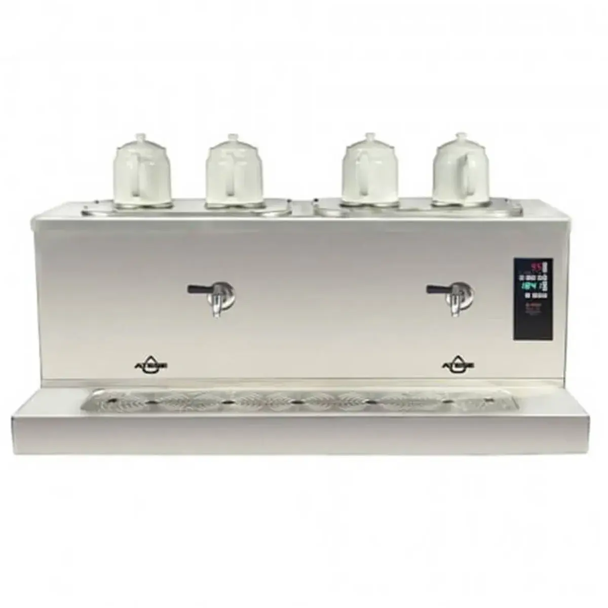 Ateşe Cappadocia Smart Plus Elektrikli 4 Demlikli Çay Makinesi, INOX CSPE4