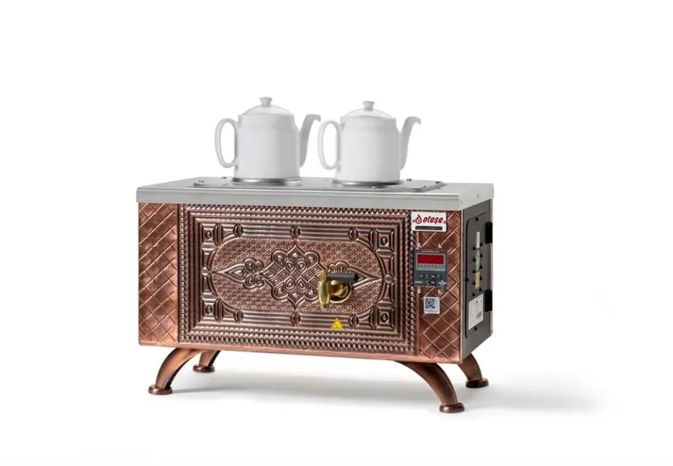 Ateşe Efes Smart Elektrikli 2 Demlikli Çay Makinesi, RETRO ESE2