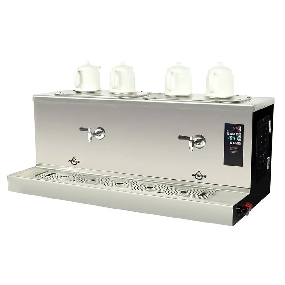 Ateşe Cappadocia Smart Plus Gaz+Elektrikli 4Demlikli Çay Makinesi, STATIC CSPGE4