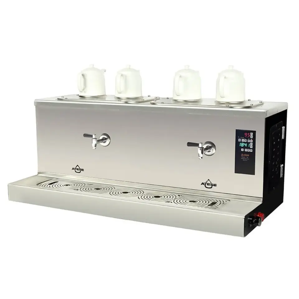 Ateşe Cappadocia Smart Plus Gaz+Elektrikli 4Demlikli Çay Makinesi, STATIC CSPGE4