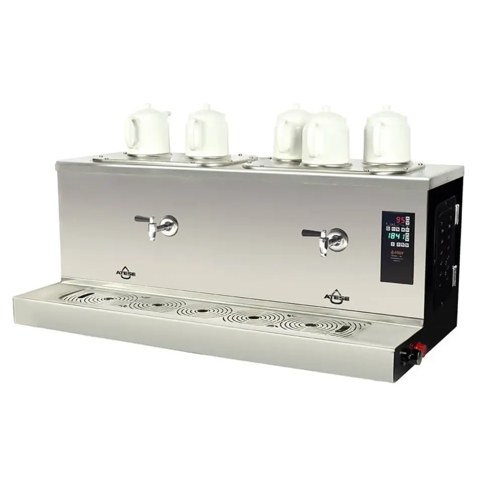 Ateşe Cappadocia Smart Plus Gaz+Elektrikli 5 Demlikli Çay Makinesi, STATIC CSPGE5