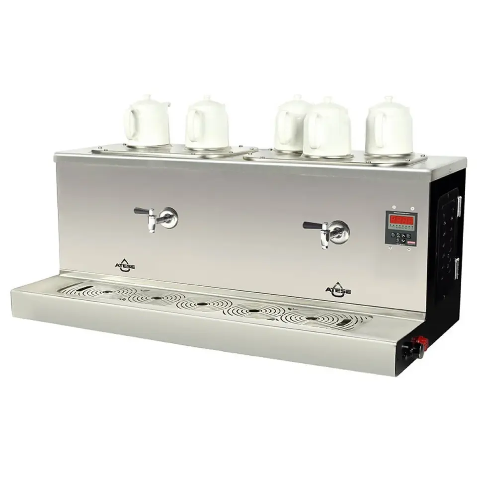 Ateşe Cappadocia Smart Gaz+Elektrikli 5 Demlikli Çay Makinesi, STATIC CSGE5