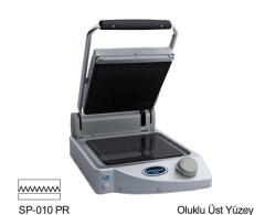 Spidocook Seramik Cam Yüzey,Tek Taraflı,Oluklu Üst Yüzey Izgara ve Tost Makinesi,Elektrikli , SP-010 PR