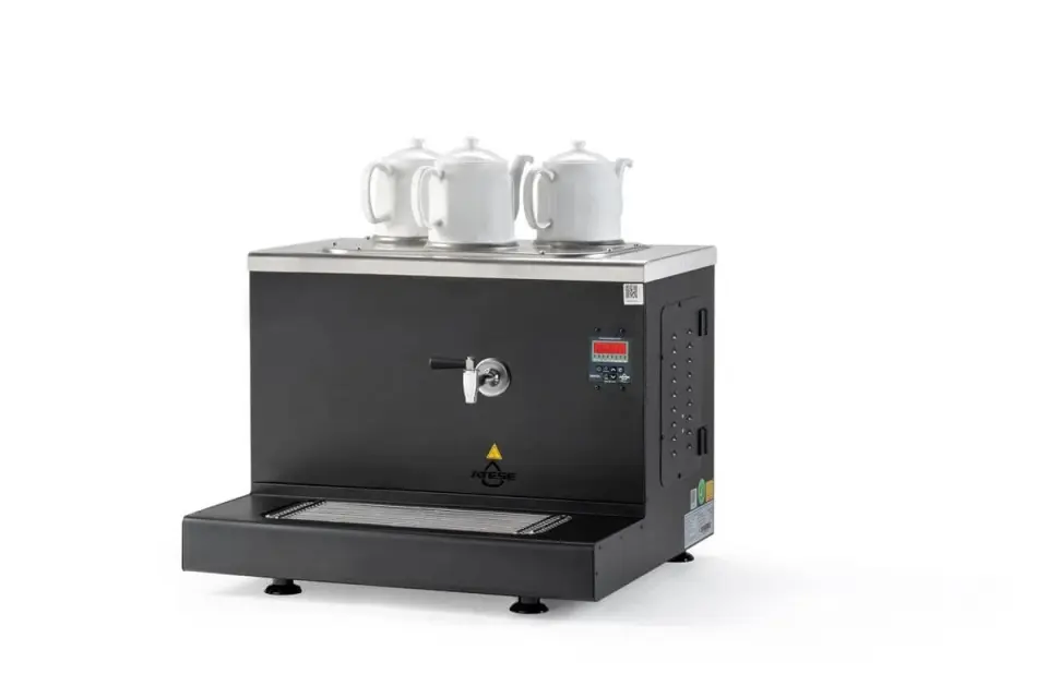 Ateşe Cappadocia Dijital Gaz+Elektrikli 3 Demlikli Çay Makinesi, STATIC CDGE3