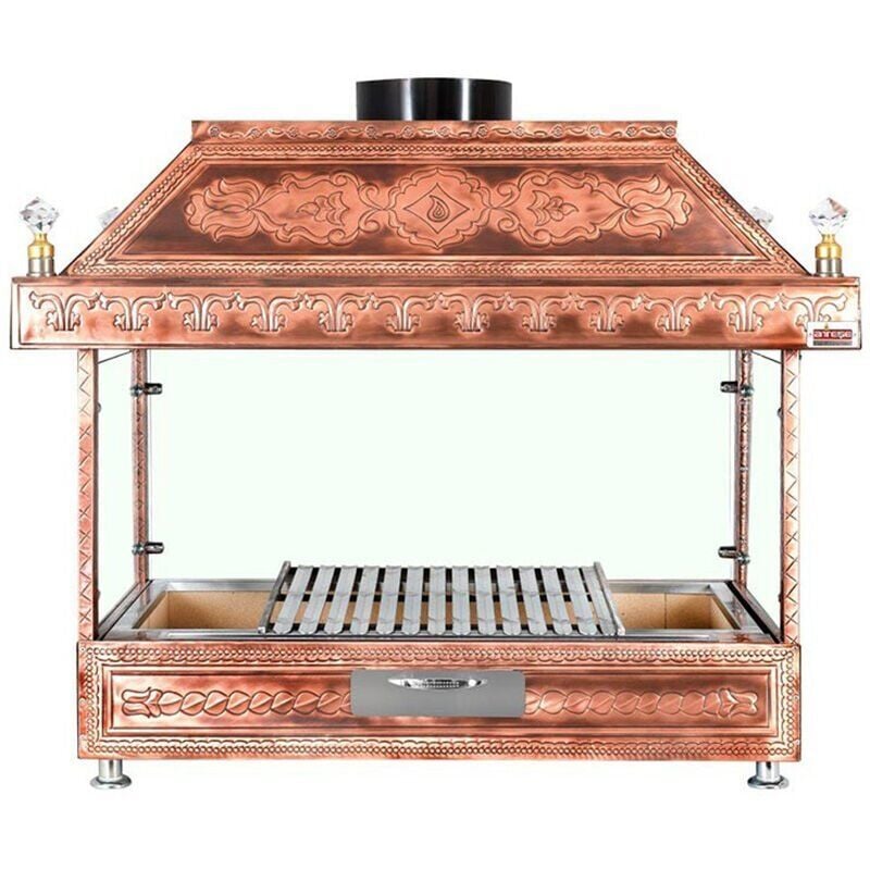 Ateşe Ocakbaşı Davlumbazlı Açık Izgara Retro 150x55x125, AZ150