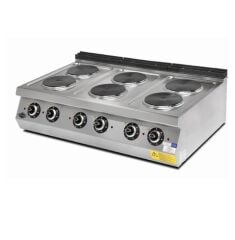 Empero Elektrikli Ocak 6 Yuvarlak Pleytli, 120x73x30, EMP.PLS.7KE030-Y