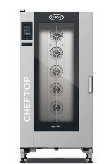 Unox Cheftop Plus Combi Fırın, 20 GN 2/1 Kapasiteli, Gazlı, XEVL-2021-GPRS