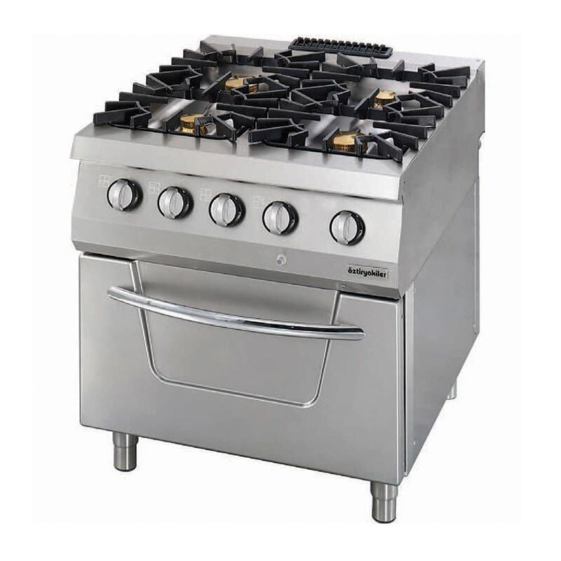 Öztiryakiler Fırınlı 4 Gözlü Model 1 Kuzine 80x90x85 cm, Elektrikli, 7865.N1.80908.10PE