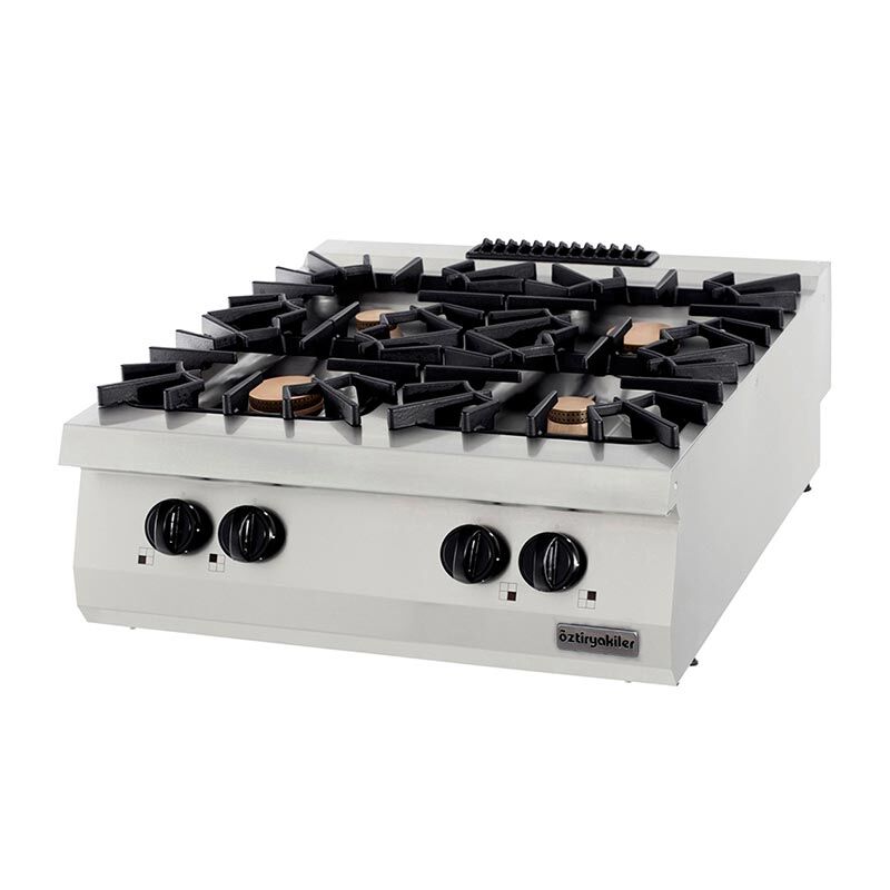 Öztiryakiler OSOG 8090 P Set Üstü Dörtlü Ocak, 80x90x30 cm, Gazlı 7865.N1.80903.20P