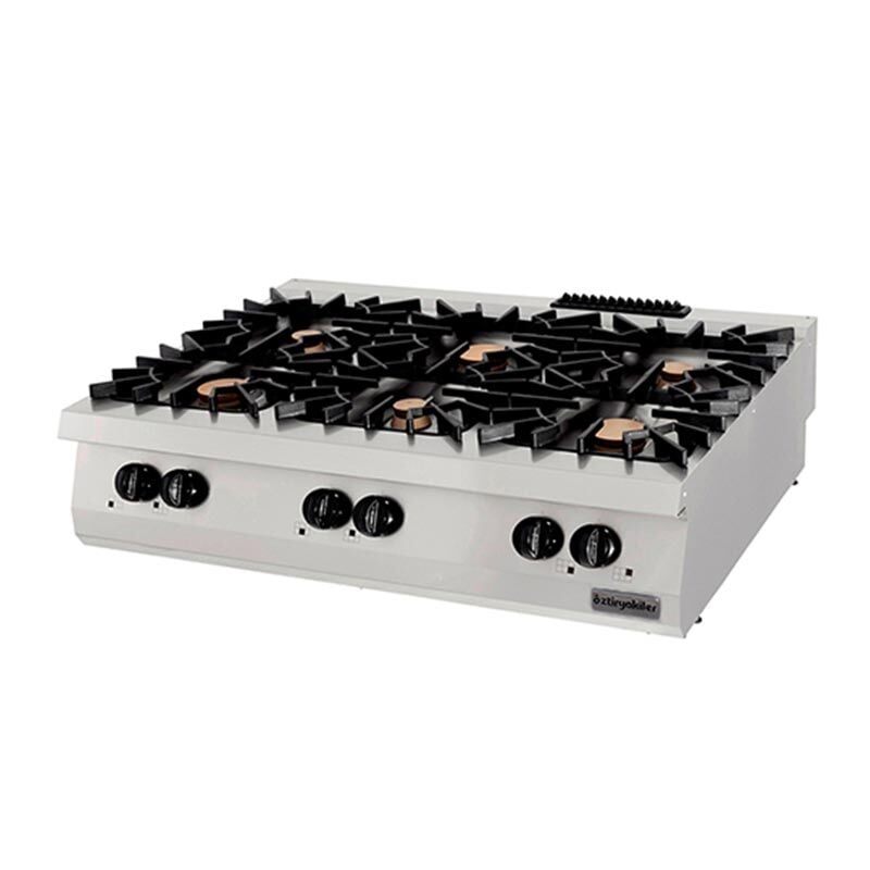 Öztiryakiler Set Üstü Altılı Ocak, 120x90x30 cm, Gazlı 7865.N1.12903.20