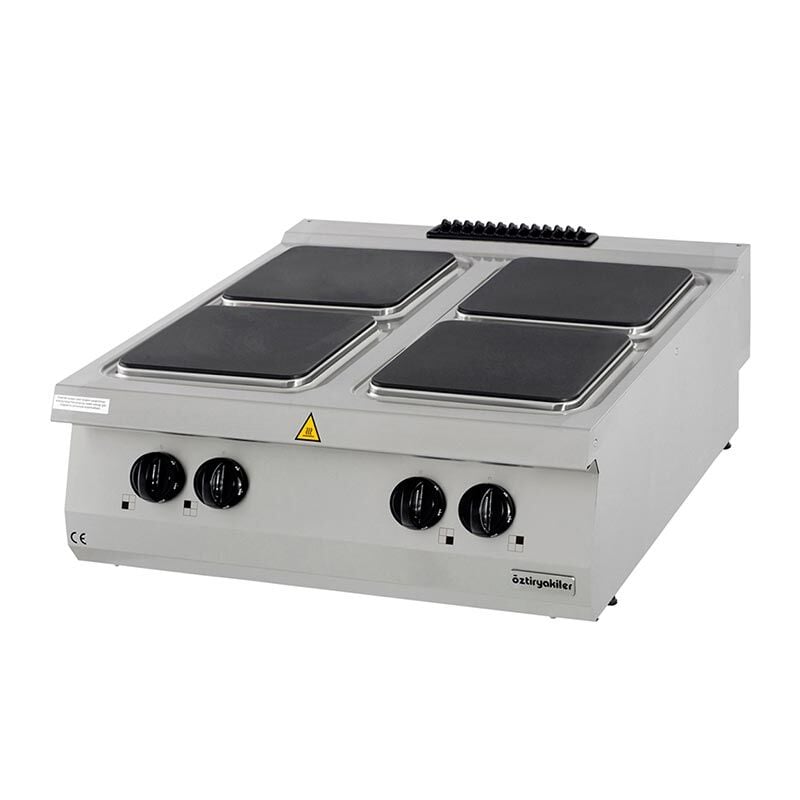 Öztiryakiler Set Üstü Dörtlü Ocak, 80x90x30 cm, Elektrikli 7865.N1.80903.21
