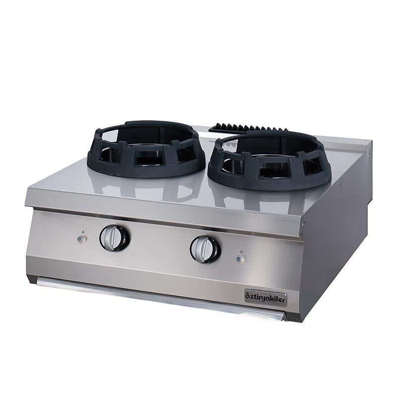 Öztiryakiler Set Üstü İkili Wok Ocak, 80x90x30 cm, Gazlı 7865.N1.80903.WK