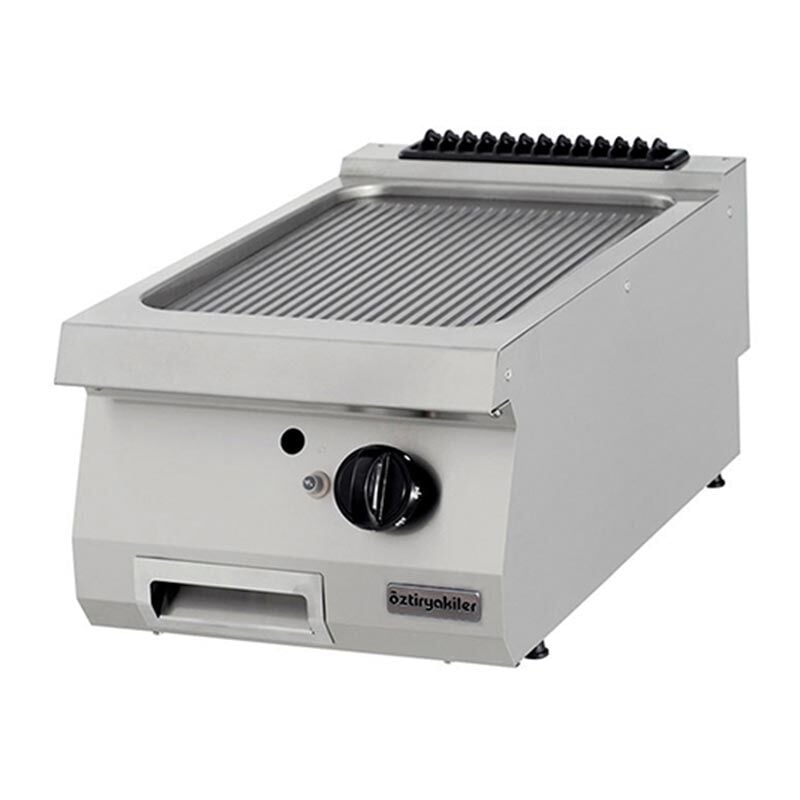 Öztiryakiler Set Üstü Oluklu Grill Plate, 40x90 cm, Krom, Gazlı, 7864.N1.40903.03C