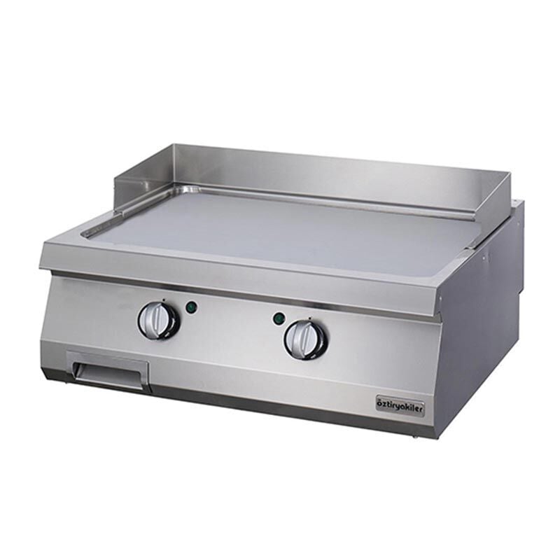 Öztiryakiler Set Üstü Düz Grill Plate, 80x90 cm, Krom, Elektrikli, 7864.N1.80903.17C