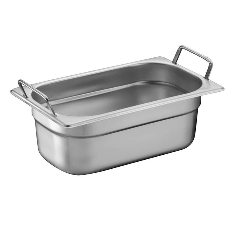 Üret Çelik GN 1/4 100mm Saplı Gastronom Küvet, GST 119