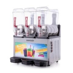 Samixir Triple Allure Ice Slush, Milkshake ve Soğuk Meyve Suyu Dispenseri, 12+12+12 L, Inox, 59x53x77 cm, SLUSH36.IA