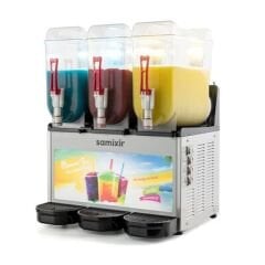 Samixir Triple Allure Ice Slush, Milkshake ve Soğuk Meyve Suyu Dispenseri, 12+12+12 L, Inox, 59x53x77 cm, SLUSH36.IA