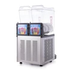 Samixir Twin Ice Slush, Milkshake ve Soğuk Meyve Suyu Dispenseri, 12+12 L, Inox, 39x53x77 cm,  SLUSH24.I