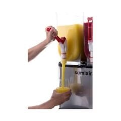 Samixir Twin Ice Slush, Milkshake ve Soğuk Meyve Suyu Dispenseri, 12+12 L, Inox, 39x53x77 cm,  SLUSH24.I