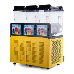 Samixir Triple Ice Slush, Milkshake ve Soğuk Meyve Suyu Dispenseri, 12+12+12 L, Sarı, 59x53x77 cm, SLUSH36.Y