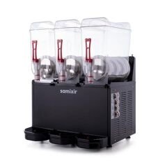 Samixir Triple Ice Slush, Milkshake ve Soğuk Meyve Suyu Dispenseri, 12+12+12 L, Siyah, 59x53x77 cm, SLUSH36.B
