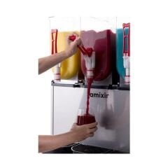 Samixir Triple Ice Slush, Milkshake ve Soğuk Meyve Suyu Dispenseri, 12+12+12 L, Inox, 59x53x77 cm, SLUSH36.I