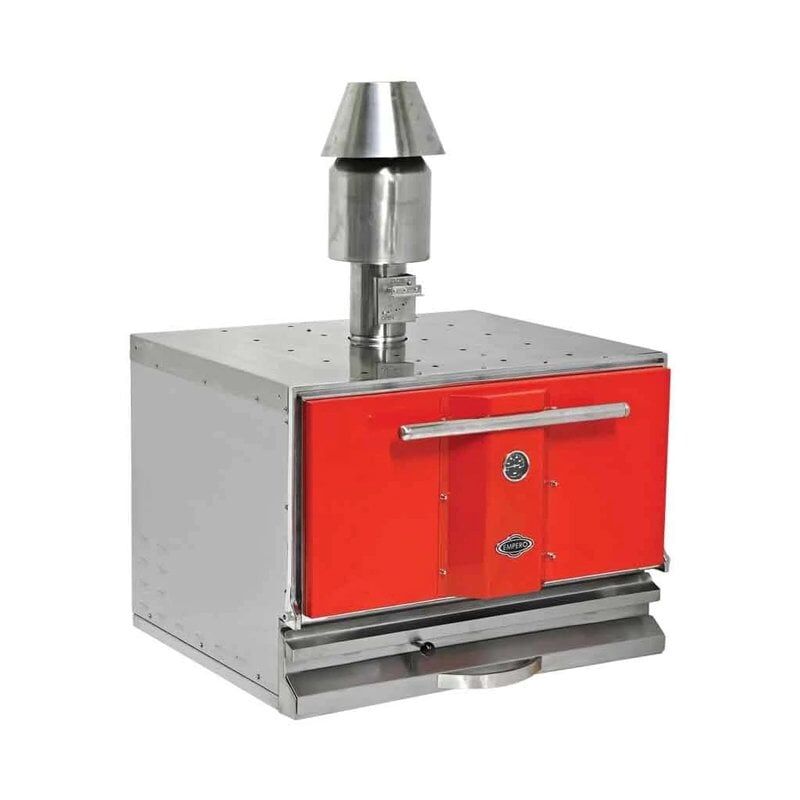 Empero Profesyonel Kömürlü Fırın Kırmızı, 74x74,5x65, EMP.PKF-40-K