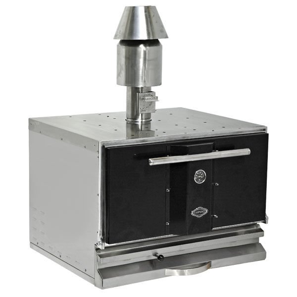 Empero Profesyonel Kömürlü Fırın Siyah, 74x74,5x65, EMP.PKF-40-S