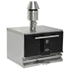 Empero Profesyonel Kömürlü Fırın Siyah, 74x74,5x65, EMP.PKF-40-S