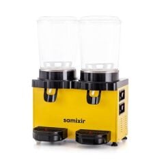 Samixir Panoramik Twin Analog Soğuk İçecek Dispenseri, 10+10 L, Sarı, 50x39x70 cm, MM20.AY