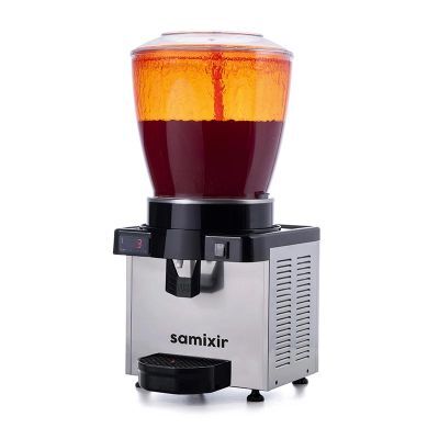 Samixir Panoramik Dijital Soğuk İçecek Dispenseri, 22 L, Inox, Fıskiyeli, 35X40X76 cm, S22.DI