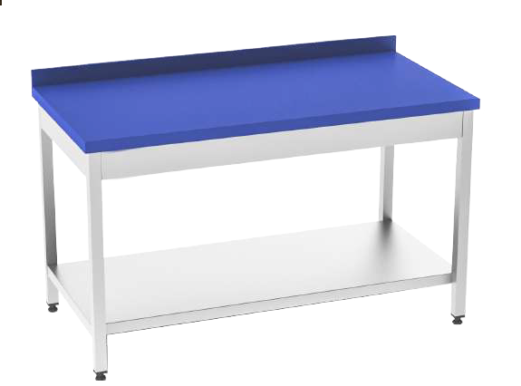 Polietilen Tablalı Çalışma Tezgahı- Taban Raflı Açık 600 Seri