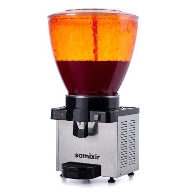 Samixir Panoramik Dijital Soğuk İçecek Dispenseri, 40 L, Inox, Fıskiyeli, 45X45X83 cm, S40.DI