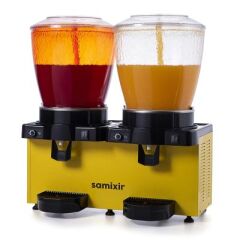 Samixir Panoramik Twin Analog Soğuk İçecek Dispenseri, 22+22 L, Sarı, Fıskiyeli, 69x40x75 cm, SS44.AY