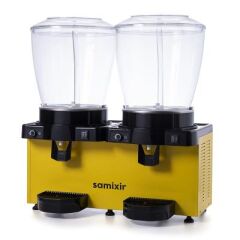 Samixir Panoramik Twin Analog Soğuk İçecek Dispenseri, 22+22 L, Sarı, Fıskiyeli, 69x40x75 cm, SS44.AY