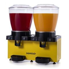 Samixir Panoramik Twin Analog Soğuk İçecek Dispenseri, 22+22 L, Sarı, Karıştırıcılı, 69x40x75 cm, MM44.AY