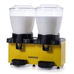 Samixir Panoramik Twin Analog Soğuk İçecek Dispenseri, 22+22 L, Sarı, Karıştırıcılı, 69x40x75 cm, MM44.AY