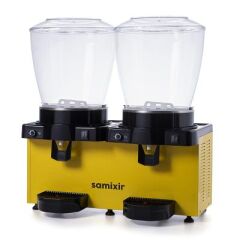 Samixir Panoramik Twin Analog Soğuk İçecek Dispenseri, 22+22 L, Sarı, Karıştırıcılı, 69x40x75 cm, MM44.AY