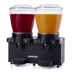 Samixir Panoramik Twin Analog Soğuk İçecek Dispenseri, 22+22 L, Siyah, Karıştırıcılı, 69x40x75 cm, MM44.AB