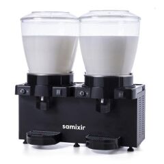 Samixir Panoramik Twin Analog Soğuk İçecek Dispenseri, 22+22 L, Siyah, Karıştırıcılı, 69x40x75 cm, MM44.AB